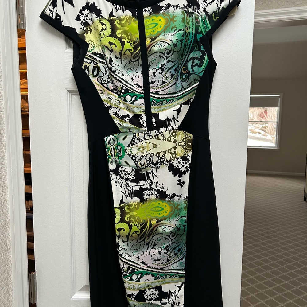 Etro Black and White Patterned Dress